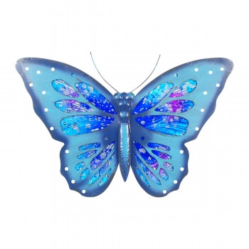 Mariposa Azul Metal Cristal...