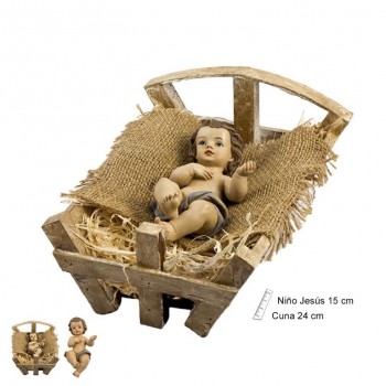 Niño Jesús Set Cuna Madera...