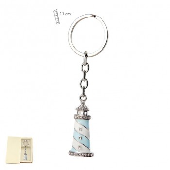 Llavero Faro Bco/Azul - 11cms