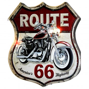 Placa "Route 66" - 35 cms