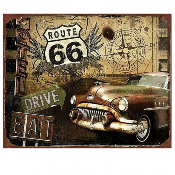 Route 66 Placa - 25 cms