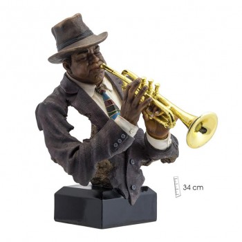 Negro figura trompeta Jazz...
