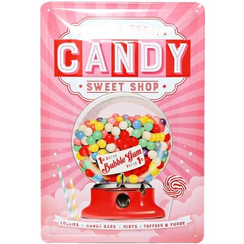 Candy Placa Metal 20 x 30 cms