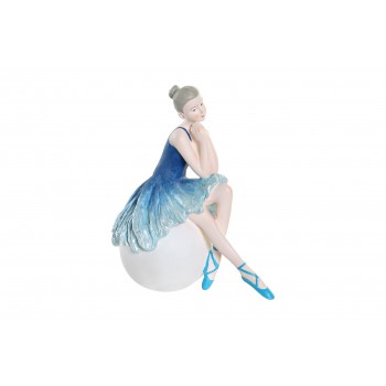 Bailarina Azul Figura - 14cms