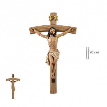 Cristo en Cruz Vivo - 20cms