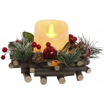 Vela Led Pe Rojo - 18cms