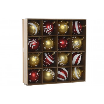 Bolas Navidad set16pcs - 25cms