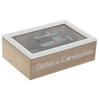 Costurero Cristal MDF - 22cms